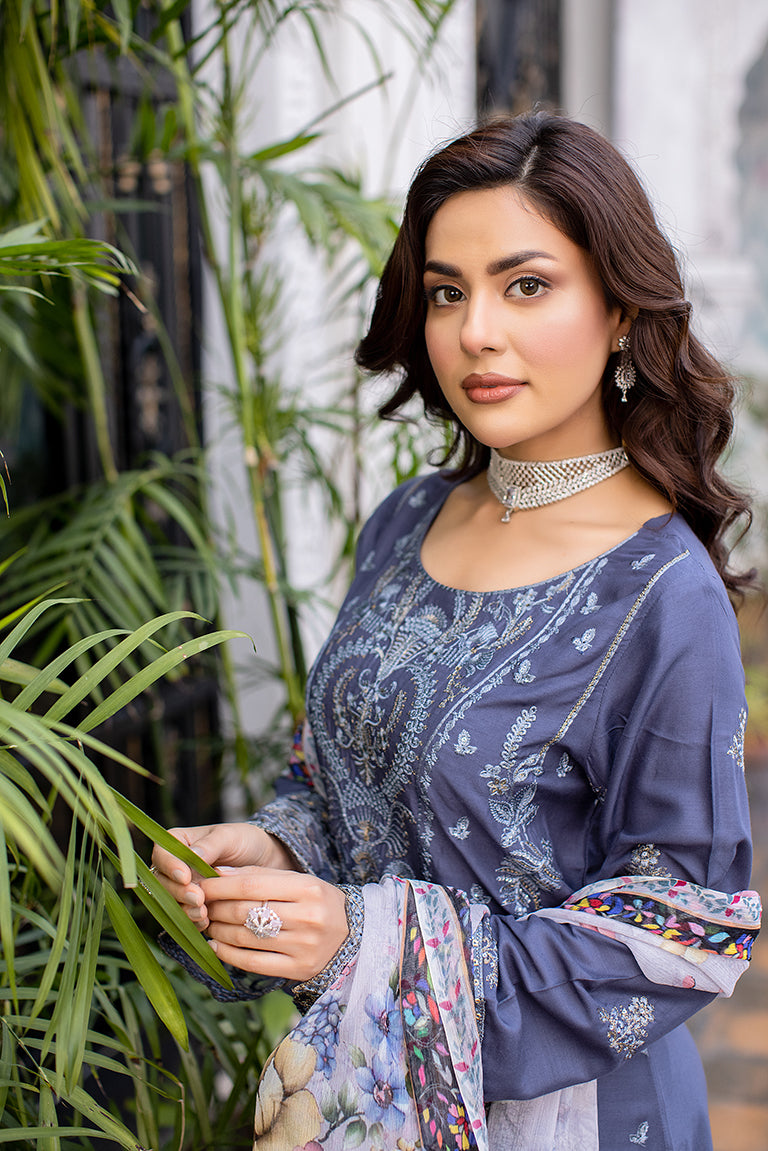 Embroidered Linen Suit