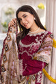 Maroon and White Dress For Eid 