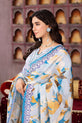 blue embroidery dress