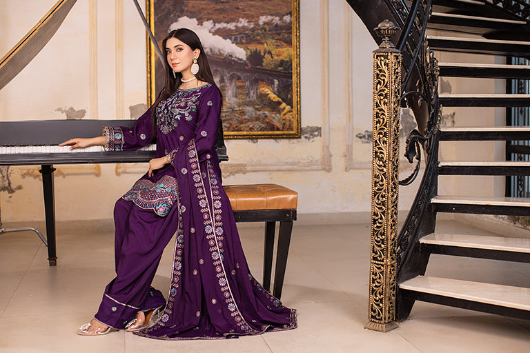 purple Dress For Party 